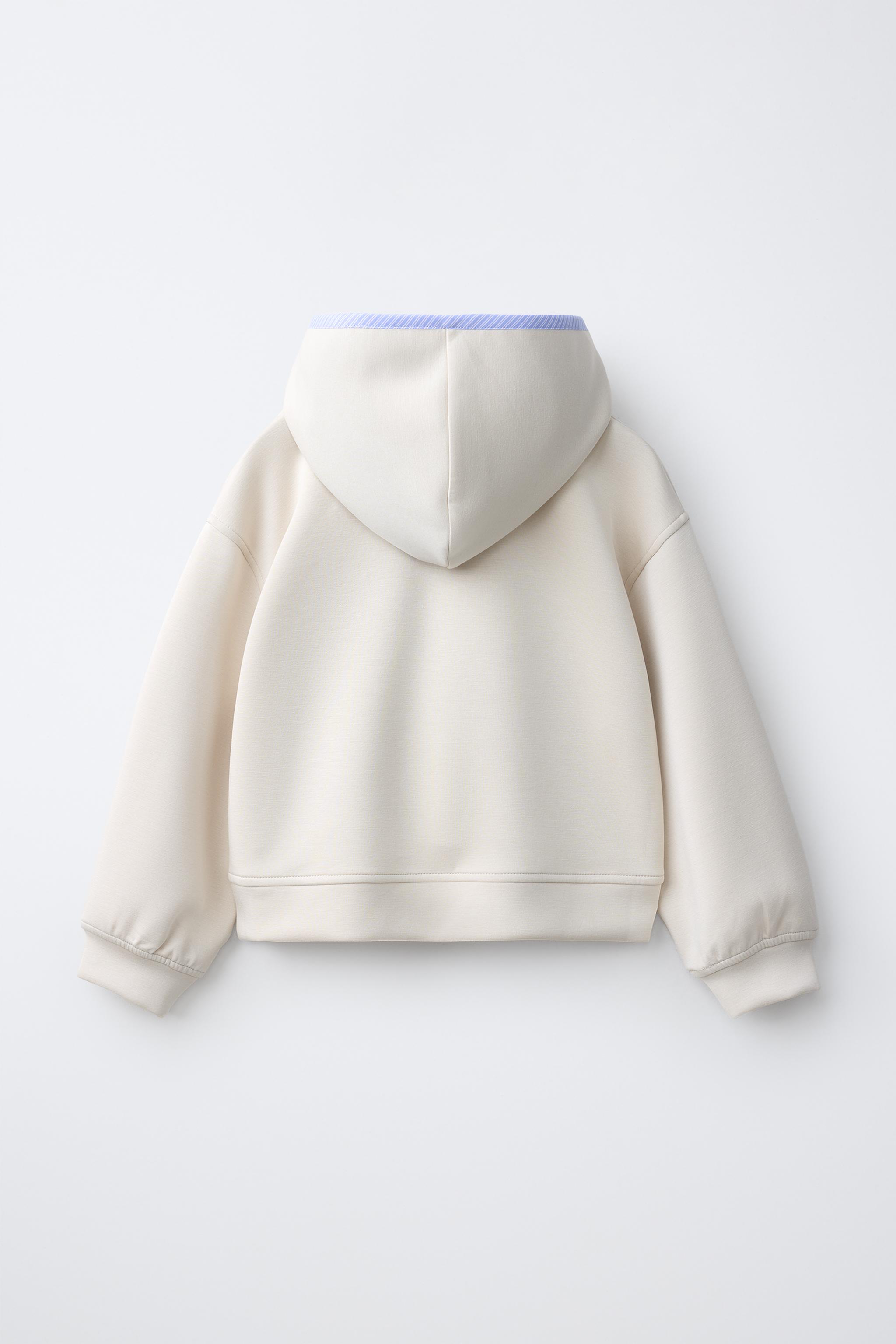 SPORTY STRIPED PIPING HOODIE